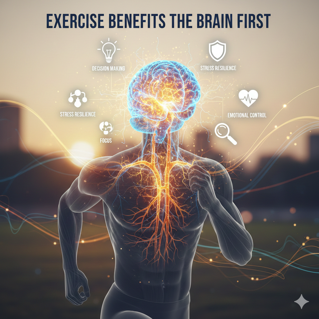 Exercise benefits the brain first